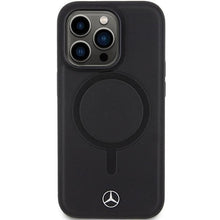 Заредете изображение във визуализатора на галерията – Mercedes MEHMP14X23RCMK case for iPhone 14 Pro Max 6.7" - black Smooth Leather MagSafe
