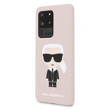 Заредете изображение във визуализатора на галерията – Karl Lagerfeld KLHCS69SLFKPI S20 Ultra G988 hardcase jasnoróżowy/pink Silicone Iconic
