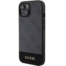 Заредете изображение във визуализатора на галерията – Original Case GUESS hardcase 4G Stripe Collection GUHCP15SG4GLGR for Iphone 13/14/15 grey

