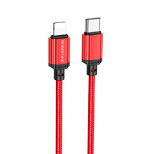 Заредете изображение във визуализатора на галерията – Borofone Cable BX87 Sharp - Type C to Lightning - PD 20W 1 metre red
