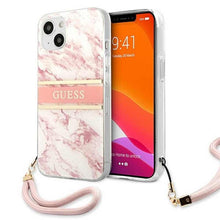 Заредете изображение във визуализатора на галерията – Оригинален калъф Guess за iphone 13 mini (marble collection / pink) - TopMag
