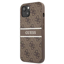 Заредете изображение във визуализатора на галерията – Оригинален гръб Guess за iphone 13 mini (4g stripe collection / brown) - TopMag
