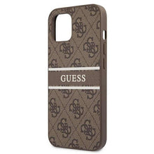 Заредете изображение във визуализатора на галерията – Оригинален гръб Guess за iphone 13 mini (4g stripe collection / brown) - TopMag
