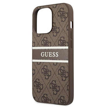 Заредете изображение във визуализатора на галерията – Оригинален калъф Guess за iphone 13 pro (4g stripe collection / brown) - TopMag
