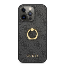 Заредете изображение във визуализатора на галерията – Оригинален калъф Guess за iphone 13 pro / grey + ring stand guhcp13l4gmrgr - TopMag
