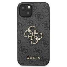Заредете изображение във визуализатора на галерията – Оригинален гръб Guess за iphone 13 mini (4g big metal logo collection / grey) - TopMag

