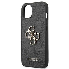 Заредете изображение във визуализатора на галерията – Оригинален гръб Guess за iphone 13 mini (4g big metal logo collection / grey) - TopMag
