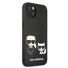 Заредете изображение във визуализатора на галерията – Оригинален гръб Karl Lagerfeld за iphone 13 (pu k&amp;c fb / black) - TopMag
