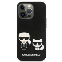 Заредете изображение във визуализатора на галерията – Оригинален гръб Karl Lagerfeld за iphone 13 pro (pu k&amp;c fb / black) - TopMag
