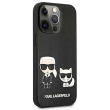 Заредете изображение във визуализатора на галерията – Оригинален гръб Karl Lagerfeld за iphone 13 pro (pu k&amp;c fb / black) - TopMag
