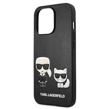 Заредете изображение във визуализатора на галерията – Оригинален гръб Karl Lagerfeld за iphone 13 pro (pu k&amp;c fb / black) - TopMag
