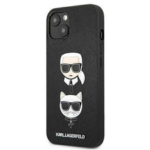 Заредете изображение във визуализатора на галерията – Оригинален гръб Karl Lagerfeld за iphone 13 (pu embrossed choupette / black) - TopMag

