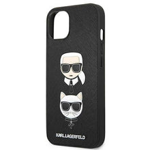 Заредете изображение във визуализатора на галерията – Оригинален гръб Karl Lagerfeld за iphone 13 (pu embrossed choupette / black) - TopMag
