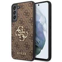 Заредете изображение във визуализатора на галерията – Оригинален Guess калъф за samsung s22 plus (4g big metal logo / brown) - TopMag
