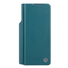 Заредете изображение във визуализатора на галерията – Nillkin Qin Leather Pro Case for Samsung Galaxy Z Fold 4 cover with camera cover and pen holder green

