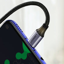 Заредете изображение във визуализатора на галерията – Ugreen angle cable USB Type C - USB Type C Power Delivery 60 W 20 V 3 A 1 m black-gray cable (US255 50123)
