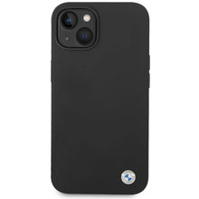 Заредете изображение във визуализатора на галерията – BMW Silicone Metal Logo case for iPhone 15 / 14 / 13 - black
