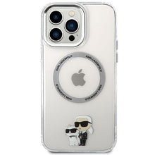 Заредете изображение във визуализатора на галерията – Karl Lagerfeld KKLHMP13XHNKCIT iPhone 13 Pro Max 6.7" hardcase transparent Iconic Karl&amp;Choupette Magsafe
