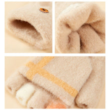 Заредете изображение във визуализатора на галерията – Women's/children's winter telephone gloves - blue
