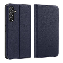 Заредете изображение във визуализатора на галерията – Dux Ducis Skin X2 case for Samsung Galaxy A54 5G flip cover wallet stand blue
