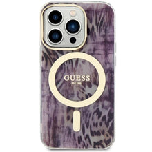 Заредете изображение във визуализатора на галерията – Guess GUHMP14XHLEOPWP iPhone 14 Pro Max 6.7" pink/pink hardcase Leopard MagSafe
