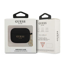 Заредете изображение във визуализатора на галерията – Guess GUAPLSC4EK AirPods Pro cover czarny/black Silicone Charm 4G Collection
