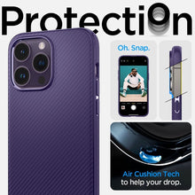 Заредете изображение във визуализатора на галерията – SPIGEN Mag Armor case for IPHONE 14 PRO MAX deep purple
