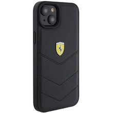 Заредете изображение във визуализатора на галерията – Ferrari FEHCP15MRDUK iPhone 15 Plus 6.7" black/black hardcase Quilted Metal Logo
