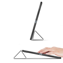 Заредете изображение във визуализатора на галерията – Dux Ducis Toby case for iPad 10.9'' 2022 (10 gen.) cover with stylus holder Apple Pencil smart cover stand pink
