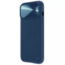 Заредете изображение във визуализатора на галерията – Nillkin CamShield S Leather Magnetic Case for Iphone 14 Pro Max blue
