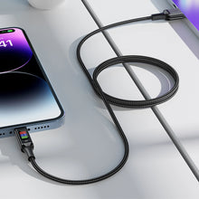 Заредете изображение във визуализатора на галерията – Acefast C7-04 USB-A USB-C 60W 1.2m cable with display - black
