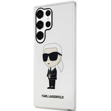 Заредете изображение във визуализатора на галерията – Karl Lagerfeld KLHCS23LHNIKTCT S23 Ultra S918 transparent hardcase Ikonik Karl Lagerfeld
