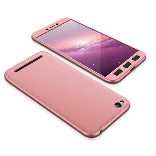 GKK 360 Protection Case Front and Back Case Full Body Cover Xiaomi Redmi 5A pink - TopMag