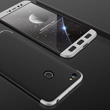 Заредете изображение във визуализатора на галерията – GKK 360 Protection Case Front and Back Case Full Body Cover Xiaomi Redmi Note 5A Prime black-silver - TopMag
