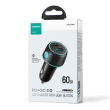Заредете изображение във визуализатора на галерията – Car charger 60W USB-C USB-A Joyroom JR-CCN01 | black
