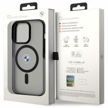 Заредете изображение във визуализатора на галерията – Original Case BMW Signature MagSafe BMHMP14XDSLK for Iphone 14 Pro Max Black
