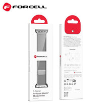 Заредете изображение във визуализатора на галерията – FORCELL F-DESIGN FA03 strap for Apple Watch 38/40/41mm silver
