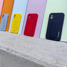 Заредете изображение във визуализатора на галерията – Wozinsky Kickstand Case Silicone Stand Cover for Samsung Galaxy A11 / M11 red
