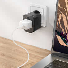Заредете изображение във визуализатора на галерията – Borofone Travel charger adapter BAC1 - 2xUSB, USA, UK, EU, AU black
