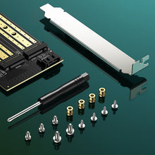 Заредете изображение във визуализатора на галерията – Ugreen expansion card adapter PCIe 3.0 x4 to SSD M.2 M-Key / M.2 B-Key black (CM302)
