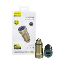 Заредете изображение във визуализатора на галерията – PAVAREAL car charger USB A + Type C PD 30W PA-CC53 gold
