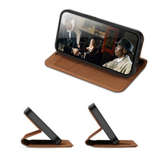 Заредете изображение във визуализатора на галерията – Dux Ducis Skin X2 case for iPhone 14 Plus case with magnetic flap brown
