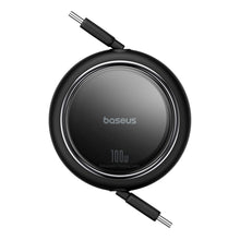 Заредете изображение във визуализатора на галерията – Baseus Free2Draw Mini USB-C - USB-C 100W 1m retractable cable - black
