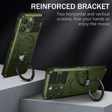 Заредете изображение във визуализатора на галерията – Tel Protect Armor Magsafe Metal Ring Case for Iphone 14 Pro green
