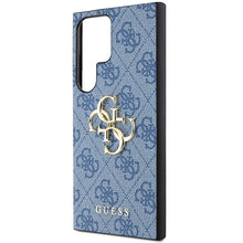 Заредете изображение във визуализатора на галерията – Guess 4G Big Metal Logo case for Samsung Galaxy S24 Ultra - blue
