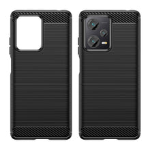 Заредете изображение във визуализатора на галерията – Carbon Case case for Xiaomi Redmi Note 12 Pro+ flexible silicone carbon cover black
