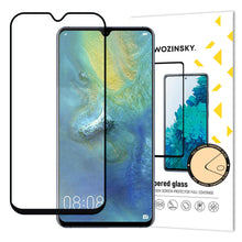 Заредете изображение във визуализатора на галерията – Wozinsky Tempered Glass Full Glue Super Tough Screen Protector Full Coveraged with Frame Case Friendly for Huawei Mate 20 black
