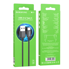 Заредете изображение във визуализатора на галерията – Borofone Cable BX87 Sharp - USB to Type C - 3A 1 metre black
