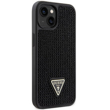 Заредете изображение във визуализатора на галерията – Original Case GUESS Rhinestone Triangle hardcase GUHCP14SHDGTPK for Iphone 14 black
