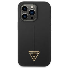 Заредете изображение във визуализатора на галерията – Guess GUHCP14XSLTGK iPhone 14 Pro Max 6.7" black/black hardcase Silicone Triangle
